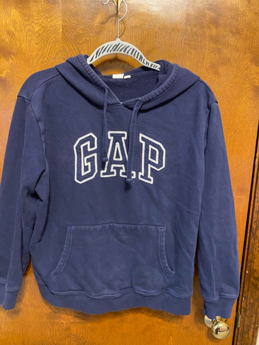 GAP Dark Navy Pullover Hoodie with White Logo